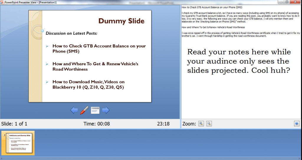 how to add presenter notes to a powerpoint slide