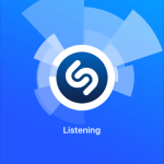 Shazam app listening to know song playing