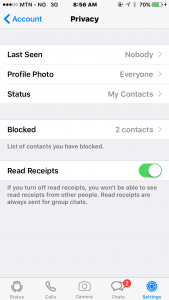 Click Last Seen WhatsApp Privacy