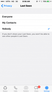 Hide WhatsApp Last Seen Options
