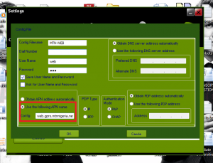 MTN Internet Settings Configuration