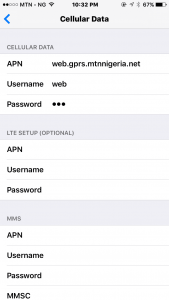 Manual Internet Settings & APN of Etisalat, Glo, MTN, Airtel