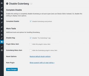 Disable Gutenberg WordPress Editor