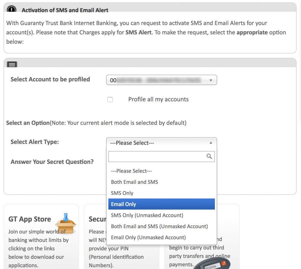 GTBank SMS Alert Deactivation